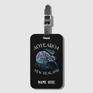 ÉTIQUETTE À BAGAGE BALISE DE BAGAGES KIWI NEW ZEALAND PAUA PERSONNALI