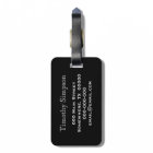 Balise de bagages Monogramme noir avec bandes blan