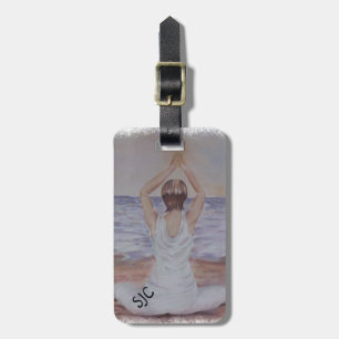 ÉTIQUETTE À BAGAGE BALISE DE BAGAGES PERSONNALISÉE YOGA POSE