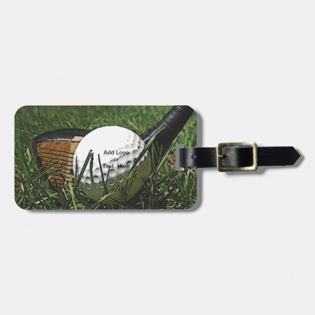 ÉTIQUETTE À BAGAGE BALISE DE GOLF WOOD BAG (Devant horizontal)