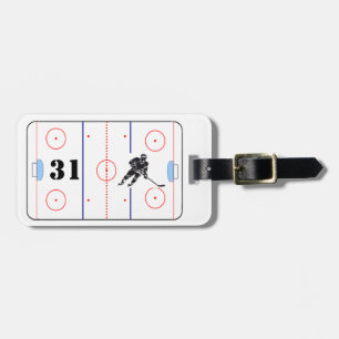 Étiquette À Bagage Balise de hockey personnalisé