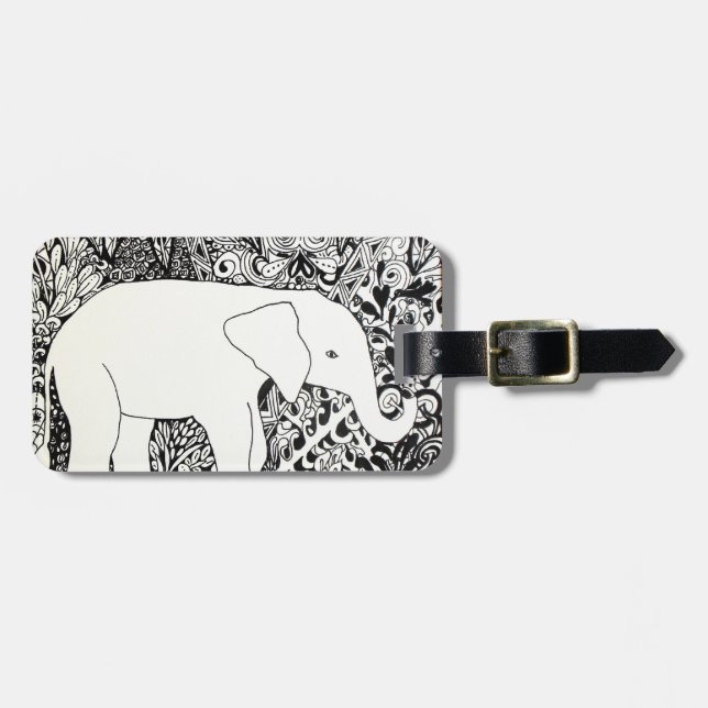 Étiquette À Bagage balise Elephant Travel (Devant horizontal)