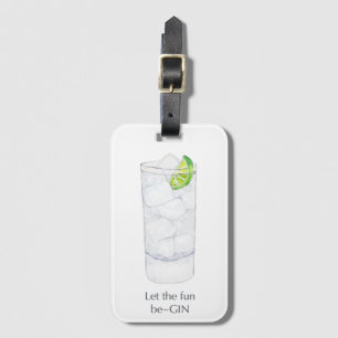 Étiquette À Bagage Balise Gin Cocktail Luggtail