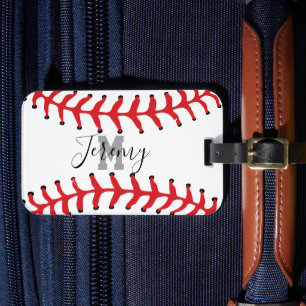 Étiquette À Bagage Balise initiale et nom du baseball