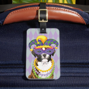 Étiquette À Bagage Balise Mardi Gras Boxer Lugger