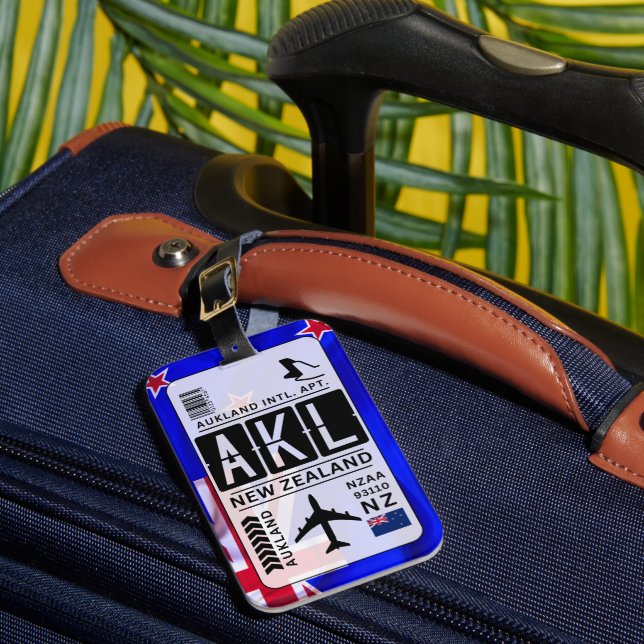 Étiquette À Bagage Balise Nouvelle-Zélande de bagages Aukland (Insitu Rectoal 1)