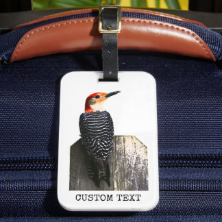 Étiquette À Bagage Balise Oiseau Nerd rouge ventre Pic