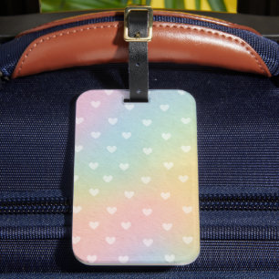 Étiquette À Bagage Balise Pastel Ombre Hearts Motif