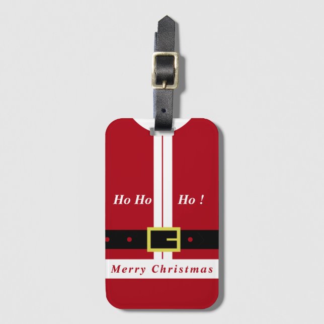 Étiquette À Bagage Balise Père Noël Cadeau (Devant Vertical)