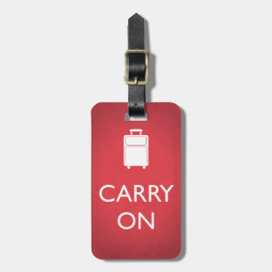 Étiquette À Bagage Balise Personnalisée Funny Red Carry On Luggage