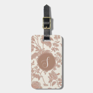 Étiquette À Bagage Balise Pink French Toile Floral