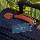 Balise simple élégante Monogramme bleu foncé