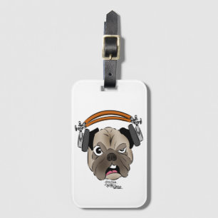 Étiquette À Bagage Balise Vieux Jambon Cranky Faced Chien