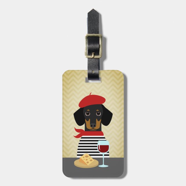 Étiquette À Bagage Balises de bagage Dachshund (Devant Vertical)