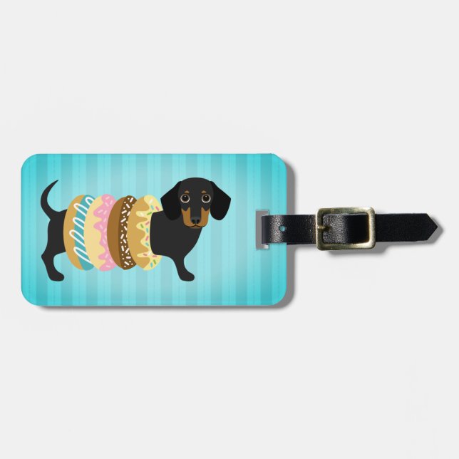 Étiquette À Bagage Balises de bagage Dachshund (Devant horizontal)