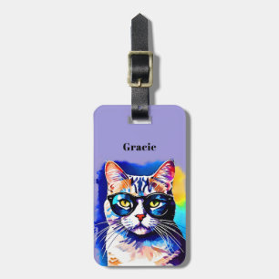 Étiquette À Bagage Balises de bagage de chat