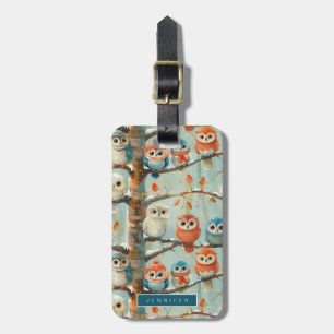 Étiquette À Bagage Balises de bagage Owls
