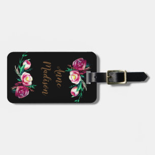 Étiquette À Bagage Balises de bagage personnalisées Floral Dream