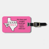 Balises de bagage "Texas Diva"