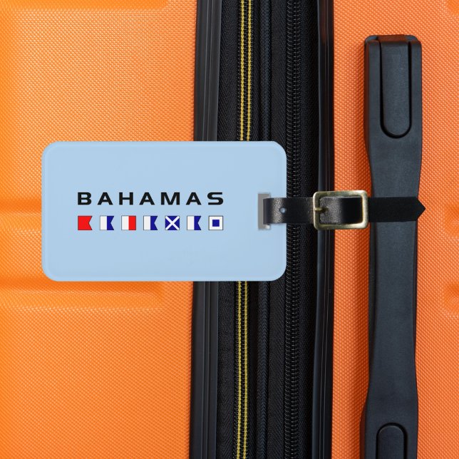 Étiquette À Bagage Balises de signalisation marine des Bahamas couleu (Créateur téléchargé)