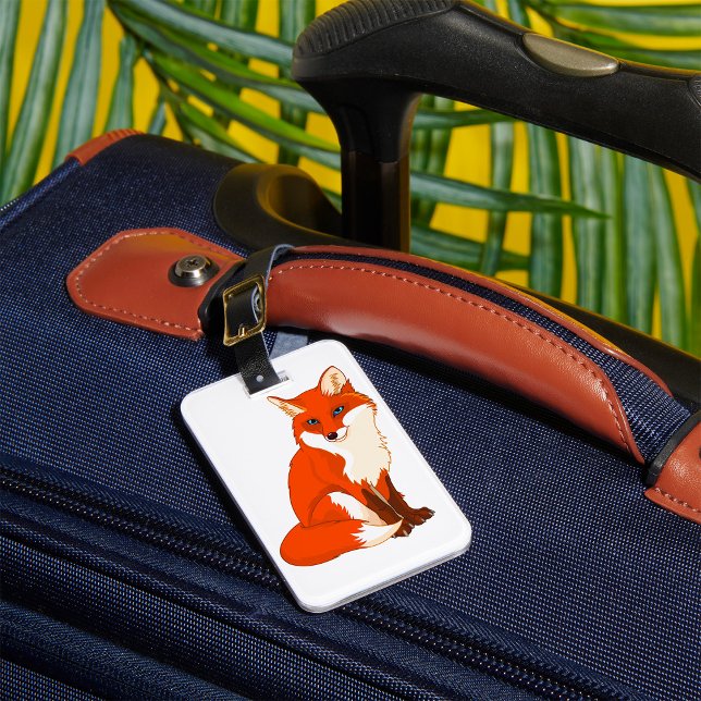 Étiquette À Bagage Balises des bagages assis mignonne Fox (Créateur téléchargé)