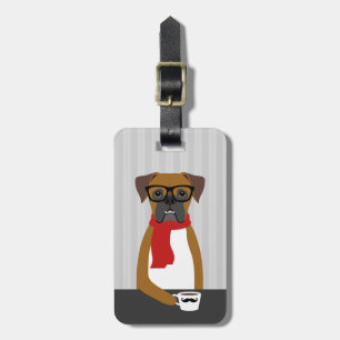 Étiquette À Bagage Balises des bagages de chien de boxer