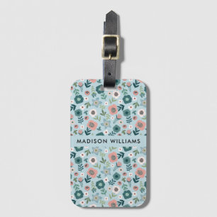 Étiquette À Bagage Balises des bagages Fleurs de couleur