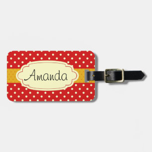Étiquette À Bagage Balises des bagages Polka Dot Design