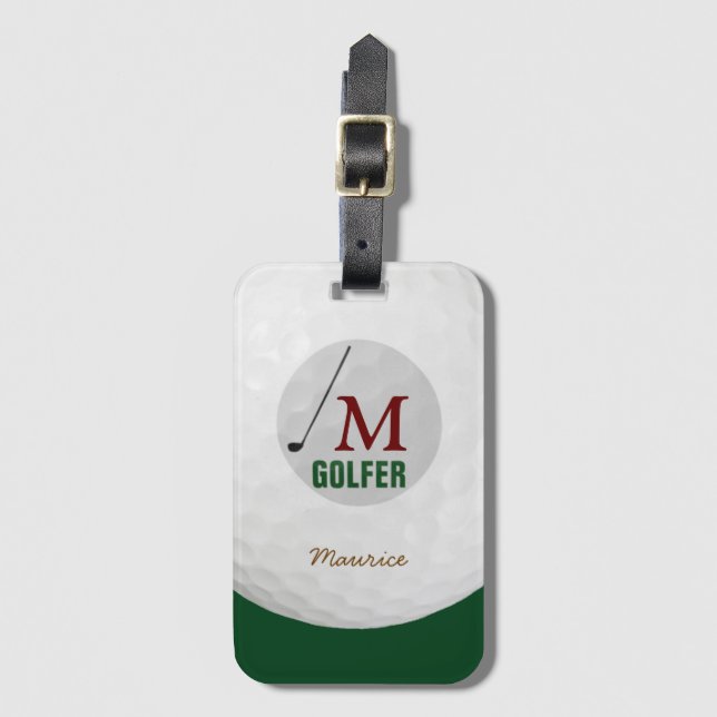 Étiquette À Bagage balle de golf personnalisée (Devant Vertical)