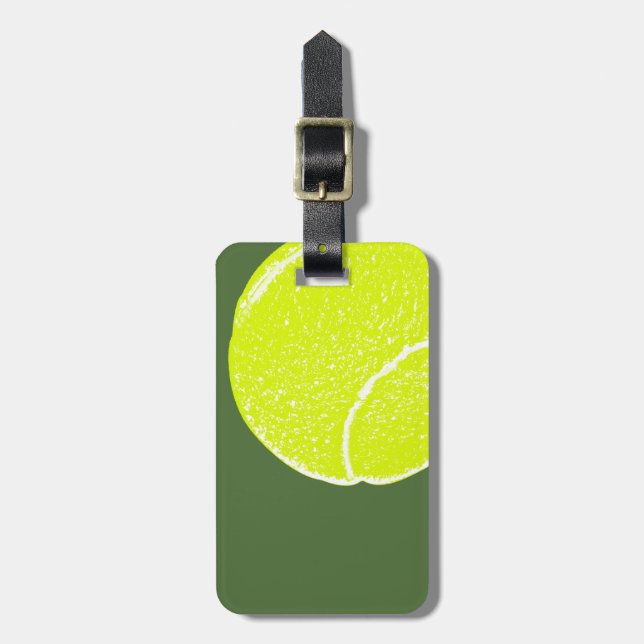 Étiquette À Bagage balle de tennis jaune (Devant Vertical)
