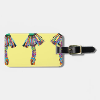 Étiquette À Bagage Ballerine heureuse