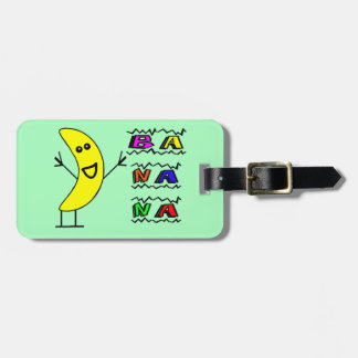 Étiquette À Bagage Banane heureuse