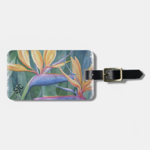 ÉTIQUETTE À BAGAGE BANDE-BAGAGES PERSONNALISÉE OISEAU DE PARADIS