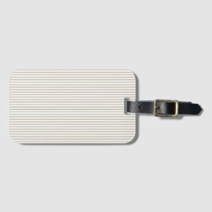 Étiquette À Bagage Bande de cueillette beige et blanche