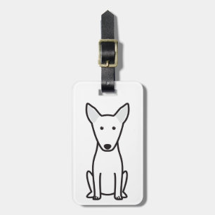 Étiquette À Bagage Bande dessinée de chien de bull-terrier