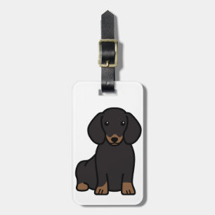 Étiquette À Bagage Bande dessinée de chien de teckel