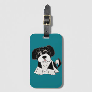 Étiquette À Bagage Bande dessinée drôle de chiot de Havanese