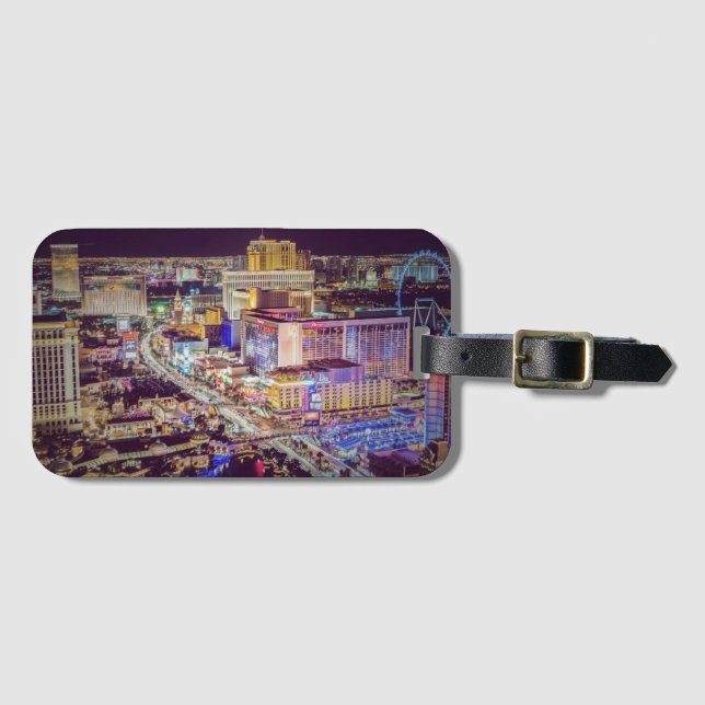 Étiquette À Bagage Bande stylisée Las Vegas (Devant Horizontal)