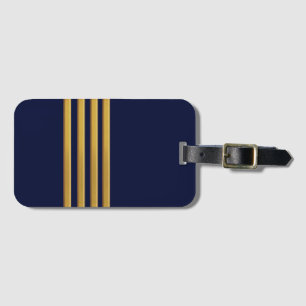 Étiquette À Bagage Bandes d'or du capitaine