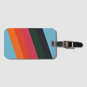 Étiquette À Bagage Bandes rétro Colorée les années 70 80s Design