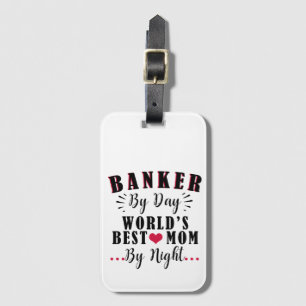 Étiquette À Bagage banquier de jour la meilleure maman du monde par b