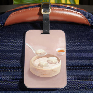 Étiquette À Bagage Bao Buns à vapeur avec thé