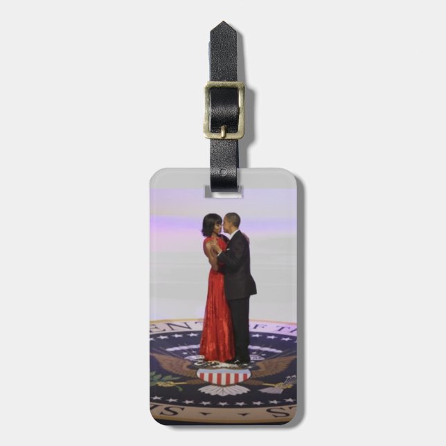 Étiquette À Bagage Barack et Michelle Obama (Devant Vertical)