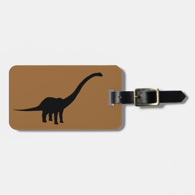 Étiquette À Bagage Barosaurus Dino Dinosaur (Devant horizontal)