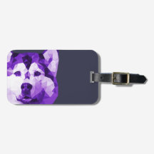 Bas poly art de chien de traîneau sibérien dans le
