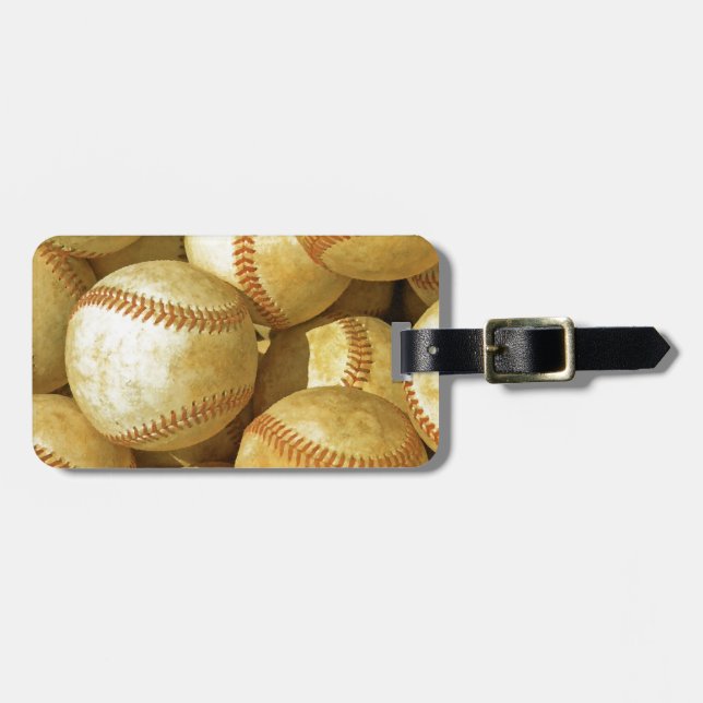 Étiquette À Bagage Baseball (Devant horizontal)