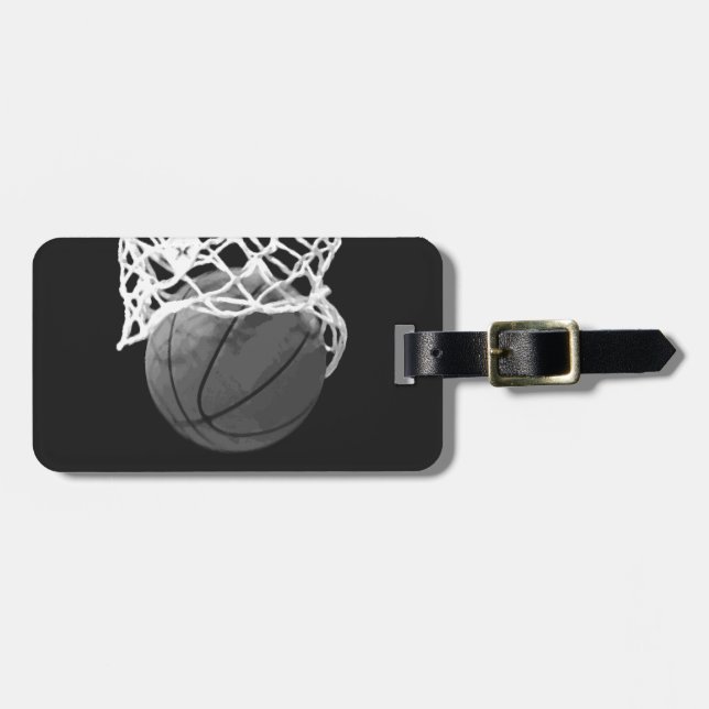 Étiquette À Bagage Basket-ball - Basketball - Balises (Devant horizontal)