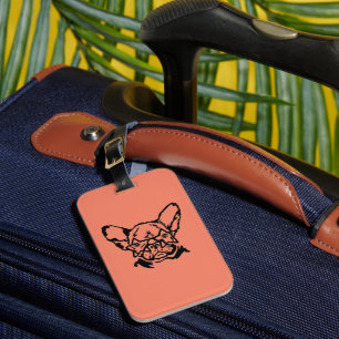Étiquette À Bagage Basse clé Rockstar Français Bulldog Bagage T