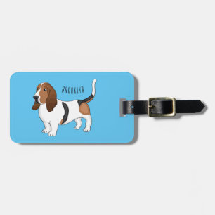 Étiquette À Bagage Basset hound dessin de chien