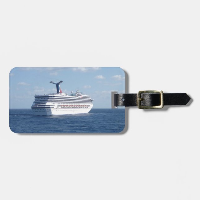 Étiquette À Bagage Bateau à la coutume de mer (Devant horizontal)